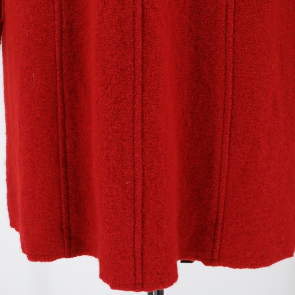Clothes by Revue Red Wool Jacket Coat‎ Lightweight Size L Button Front Artisan - Picture 9 of 11